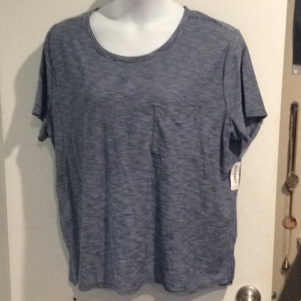 Navy n white stripes boyfriend shirt